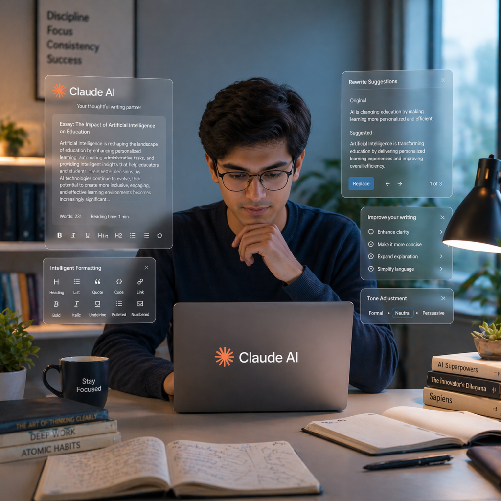Claude AI tool for students study and writing help