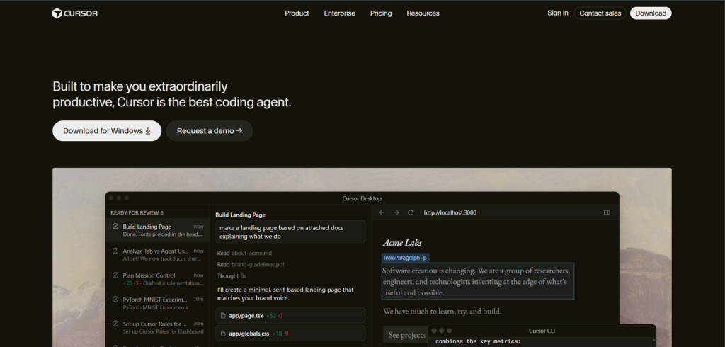 code editor interface with built-in AI programming assistant