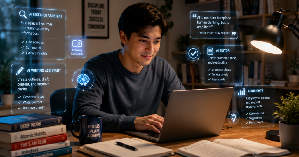 student using AI tools effectively
